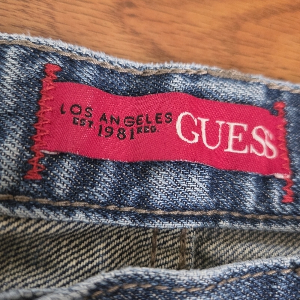 Guess Men's Del Mar Fit Slim Straight Jeans 36x28 Light Wash Blue Denim Classic - Picture 6 of 16